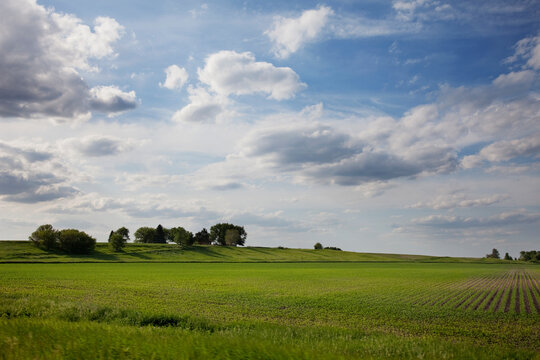 Scenic view of rural landscape against sky
