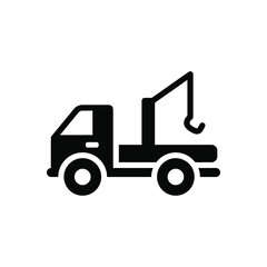 Fototapeta na wymiar Tow truck icon vector graphic illustration