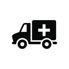 Ambulance icon vector graphic illustration