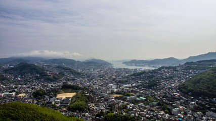 Panoramic view of Nagasaki City taken from aerial photography_06