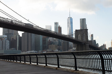 city bridge and city skyline