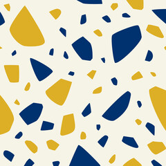 Fototapeta na wymiar snowflake colorful blue and yellow geometric motif pattern with abstract diagonal fabric on white.