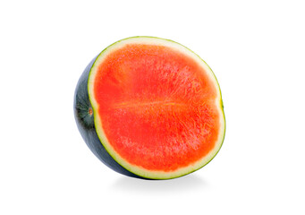 watermelon with slices isolated on white background