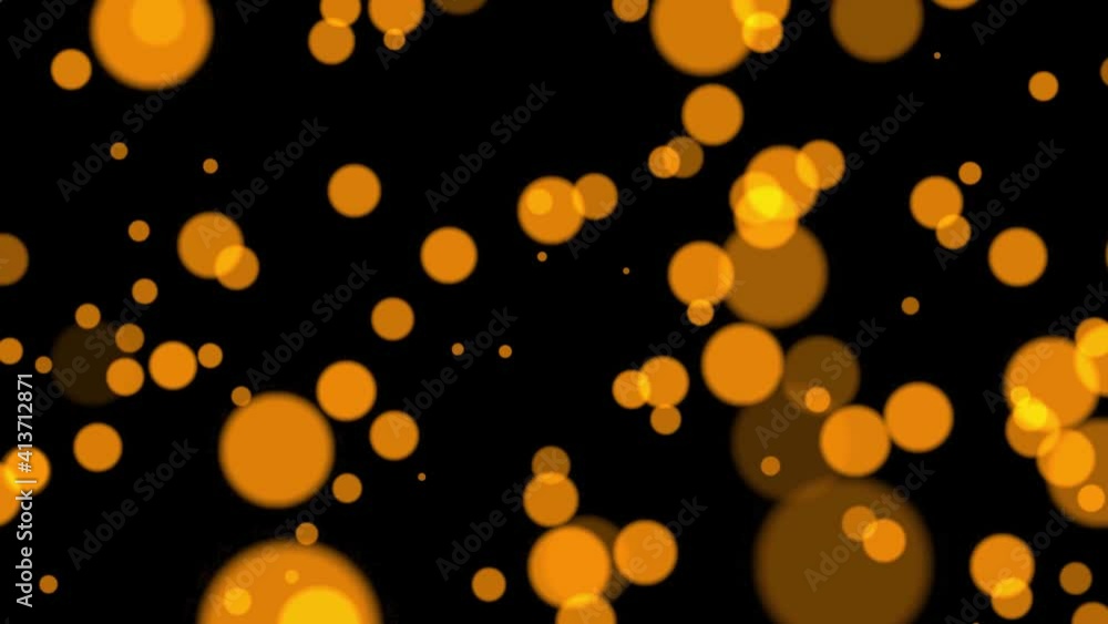 Poster abstract blurred lights with bokeh. sparkling circular stars motion 3d animation. holiday concept ba