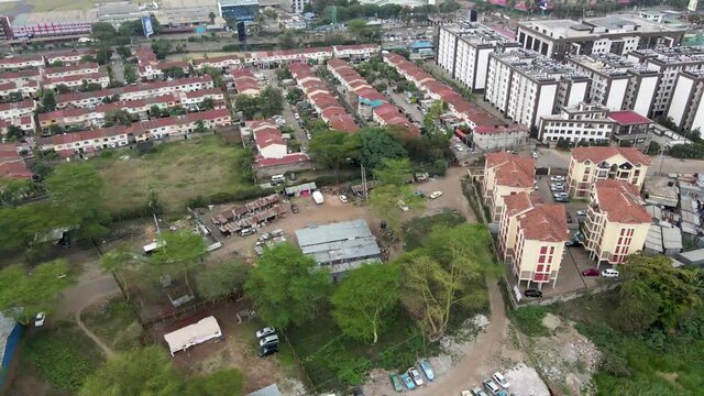 Real estate of Langata nairobi kenya, Real estate of drone moving downwards from air, settlement of houses in nairobi Estates, news houses in nairobi kenya