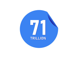 71 trillion texts on the blue sticker