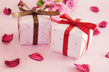 かわいいピンクのプレゼント