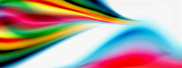 Abstract Background. Smooth flowing lines, blurred waves, rainbow color style stripes. Vector illustrations for covers, banners, flyers and posters and other