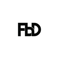 fbd letter original monogram logo design