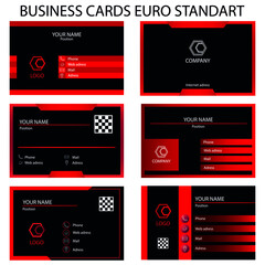 business cards set cmyk