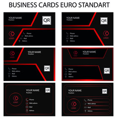 business cards set cmyk
