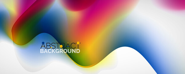 Fluid color gradient abstract background, trendy colorful wallpaper. Vector illustration for placards, brochures, posters, banners and covers