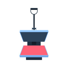 screen printing press design. as a booster or heating screen printing ink. white background