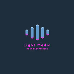 Media logo with colourful. For your company. For your brand