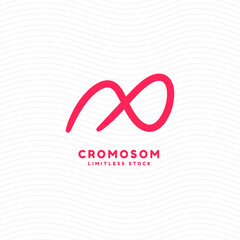 Cromosom logo for medical organization. Smooth logo. elegant logo
