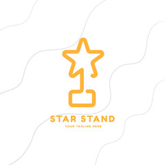 Star logo with the stand for the competition. For your brand.
