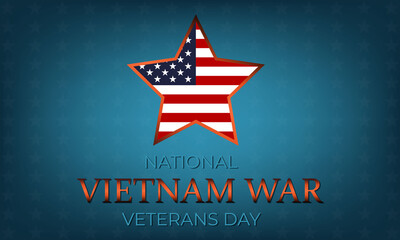 National Vietnam War Veterans Day. Most states celebrate “Welcome Home Vietnam Veterans Day” on March 29 or 30 of each year in USA. Background, poster, greeting card, banner design. 