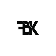 Obraz premium fbk letter original monogram logo design