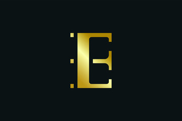 abstract Luxury Letter E logo Template