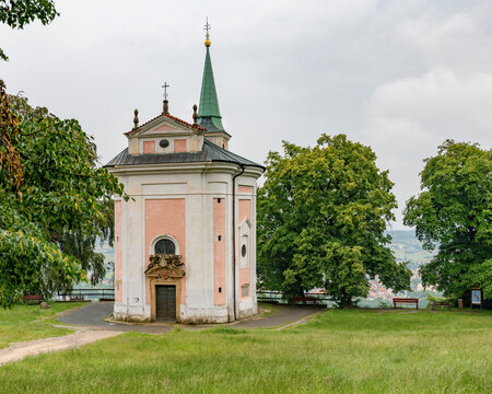 Church - Baroque pilgrim place Skalka near the city Mnisek pod Brdy in Central Bohemia - Stations of the cross (14 stoppings) - Czech Republic