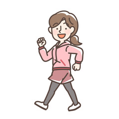 ウォーキングをする女性