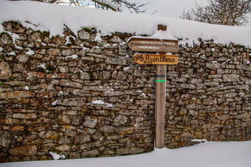 Great snowfall in Espinosa de los Monteros, Spain