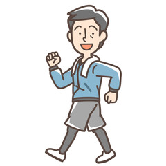 Obraz premium ウォーキングをする男性