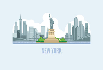 Fototapeta premium Skyline of New York City in USA.