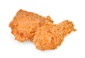 Fried chicken wings isolated on White Background