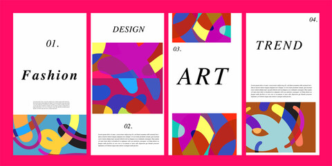 Fototapeta premium Vector colorful surreal abstract background illustration for social media banner