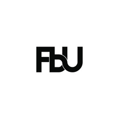 fbu letter original monogram logo design