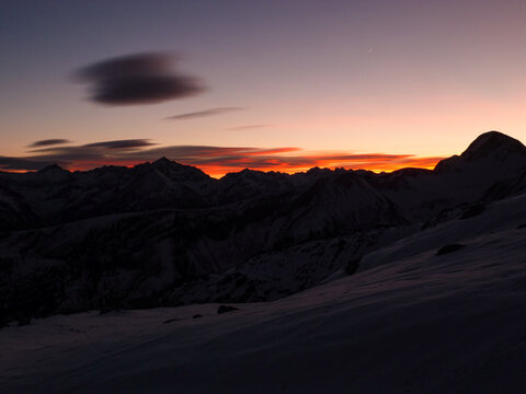Abendrot an der Hermann-von-Barth H&uuml;tte