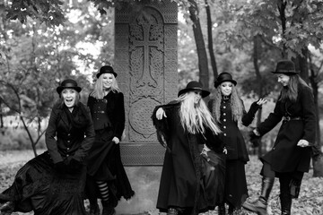 Coven of witches, a group of different friends as witches meet Halloween.