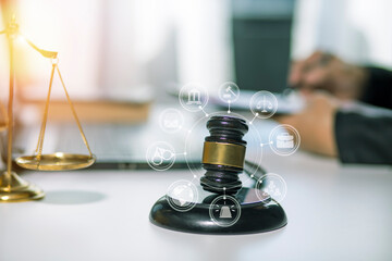 justice and law concept.Male judge Consultation and legal concepts, lawyers, 