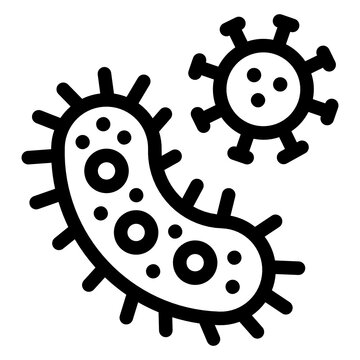 
Protozoa infection in linear editable icon
