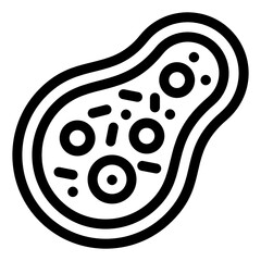 
A pathogen germs, linear vector
