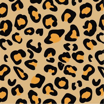 leopard orange color stripe repeated seamless black pattern texture for background