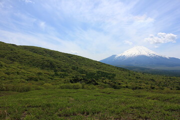 Fototapeta na wymiar 山中湖の東にあるパノラマ台近辺から見た冨士山