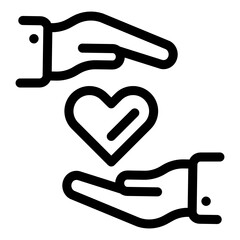 
A line icon of heart care
