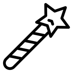 
Icon of magic wand, editable vector
