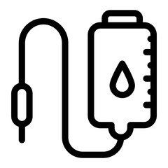 
Medical blood bag icon, infusion drip
