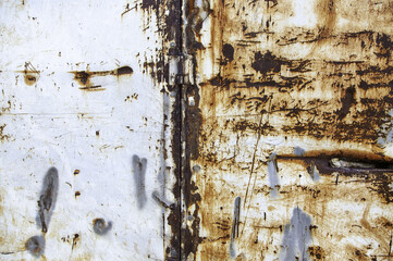 Rust texture on metal wall