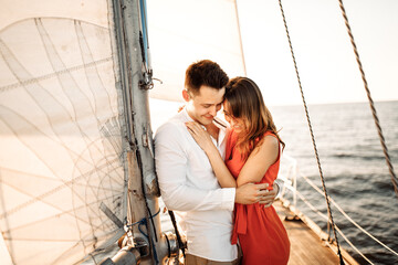 The moment of the marriage proposal, she said YES, the proposal on the yacht.