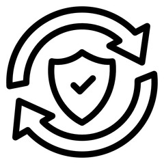 
Security upstate in linear style icon, editable vector 
