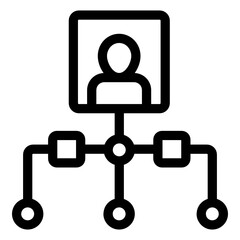 
User sharing in linear icon, editable vector 
