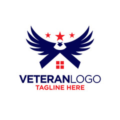 Veteran Logo Design Template Inspiration, Vector Illustration.