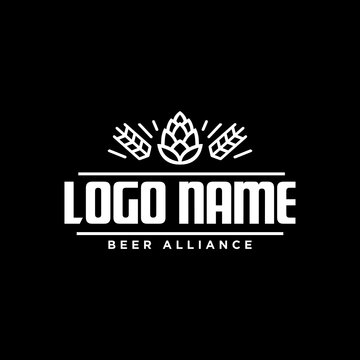Beer Vintage Logo Design Template Inspiration, Vector Illustration. Retro Logo.