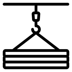 
Container lifter linear icon design
