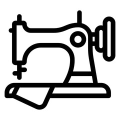 
A linear icon of sewing machine designed with editable graphic
