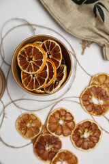 Dried fruit on colored background. Pattern of a fruit frips. Healthy eating